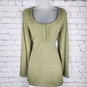 Torrid Size 0 Olive Waffle Knit Henley